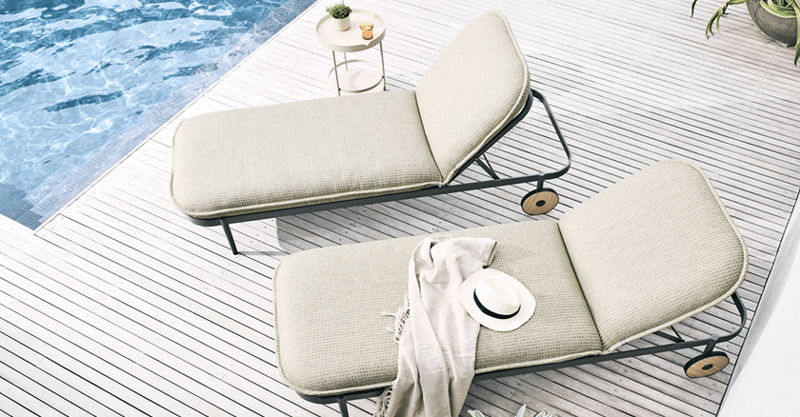 TRACE sunloungers by Adam Goodrum for TAIT