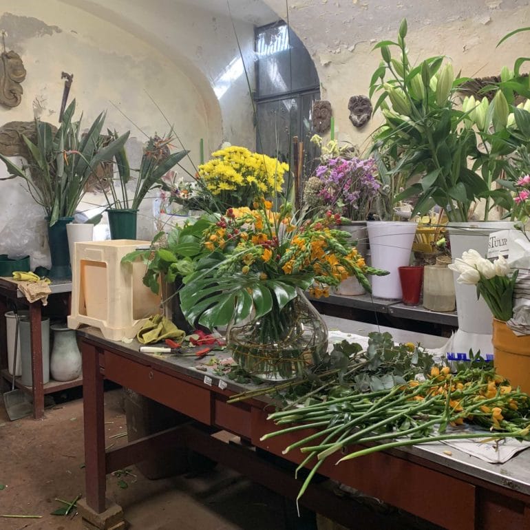 The underground atelier of the florists we worked with for TROVE