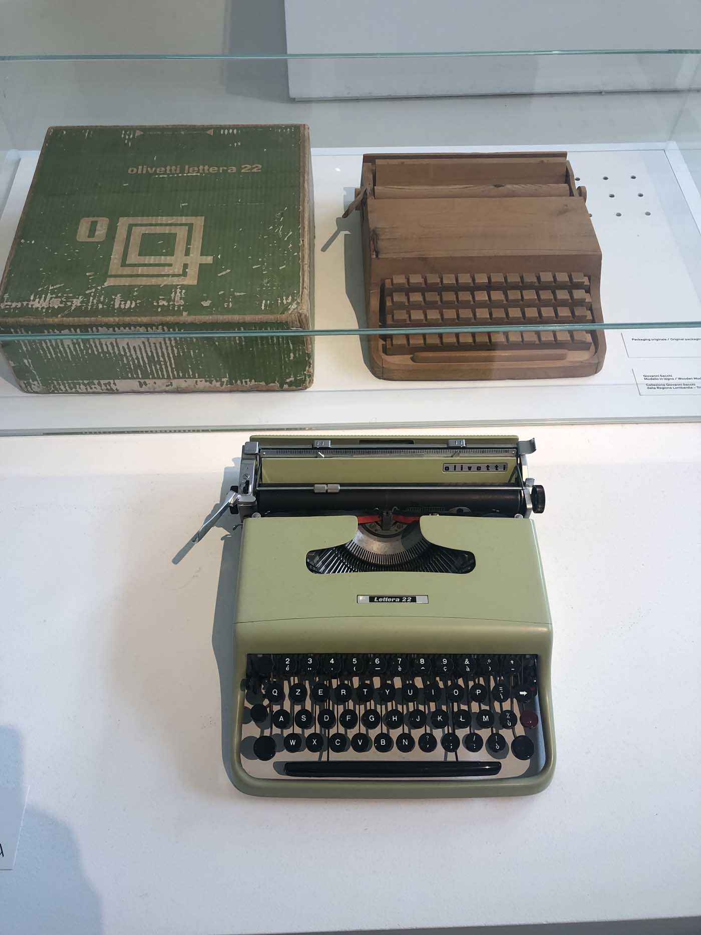 Olivetti computers from the new permenant design exhibition at the Triennale design museum