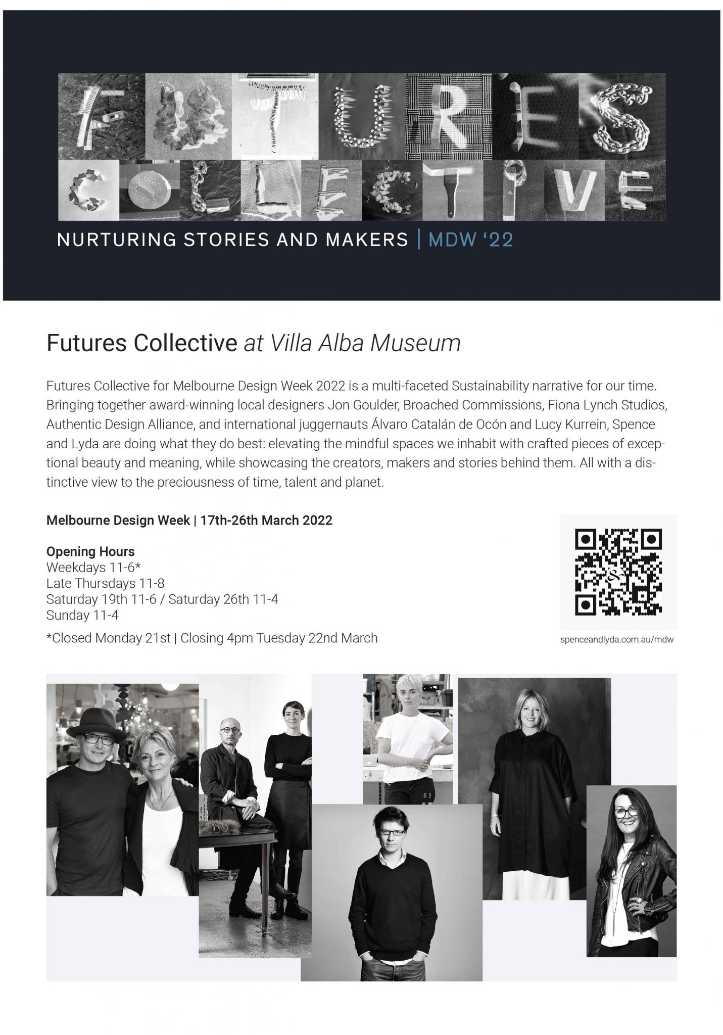 Melbourne Design Week 22 FUTURES COLLECTIVE Villa Alba Museum - Press Release