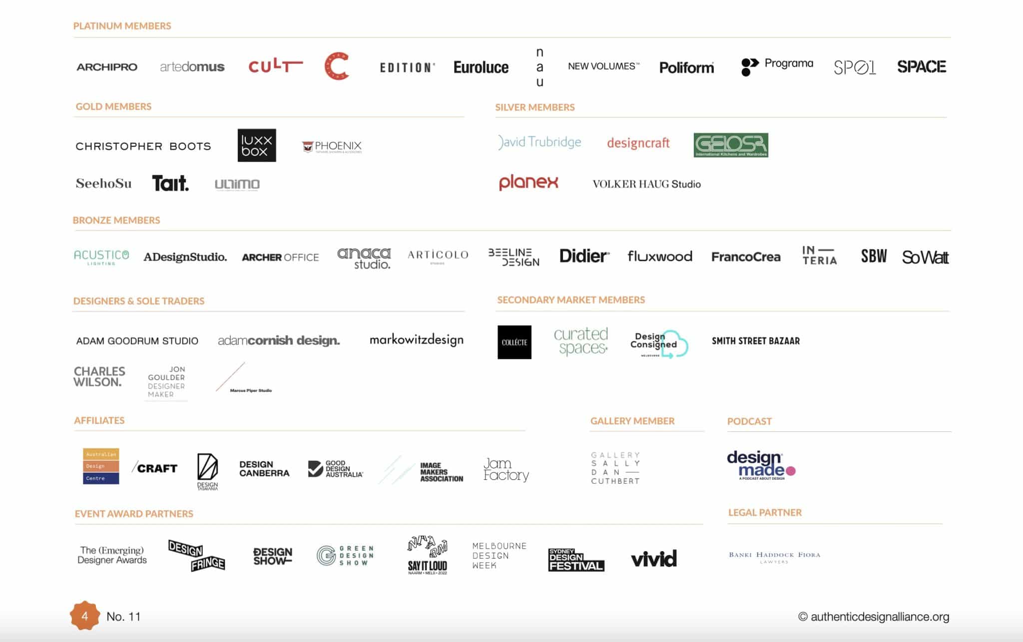 Authentic Design Alliance members, partners and affiliates.