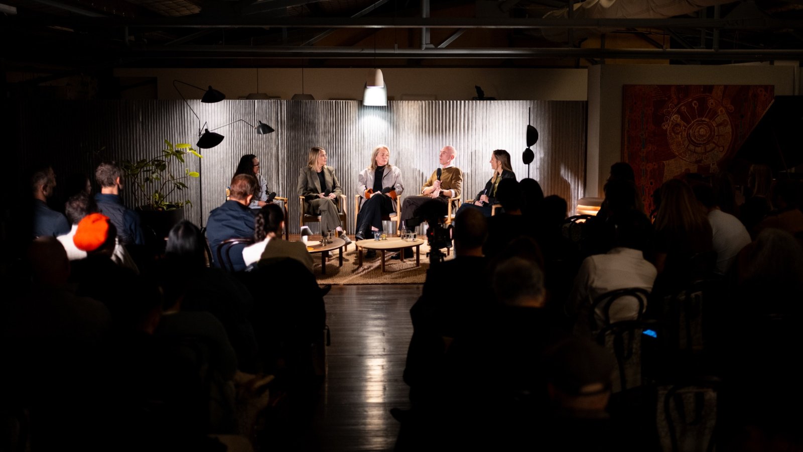 Circular design showcased at World Environment Day event led by Anne-Maree Sargeant from the Authentic Design Alliance with Shelley Simpson with Clare Kennedy, Eve Castle, and Mark Simpson at MUD Australia