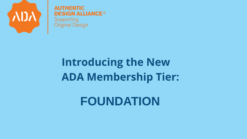 Authentic Design Alliance logo with text introducting the new ADA membership tier Foundation - featured image 800x540