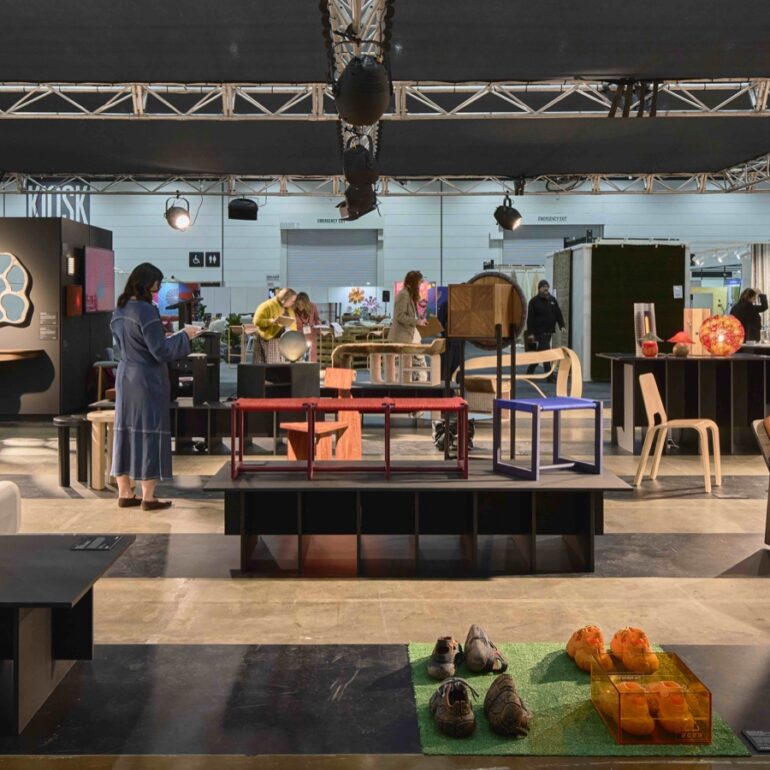 Image of vivid design competition exhibition layout during judging